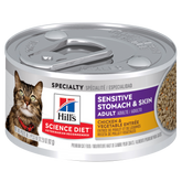 Alimento húmedo para gato Hill's Science Diet Sensitive Stomach & Skin Adult Pollo y Vegetales 2.9oz